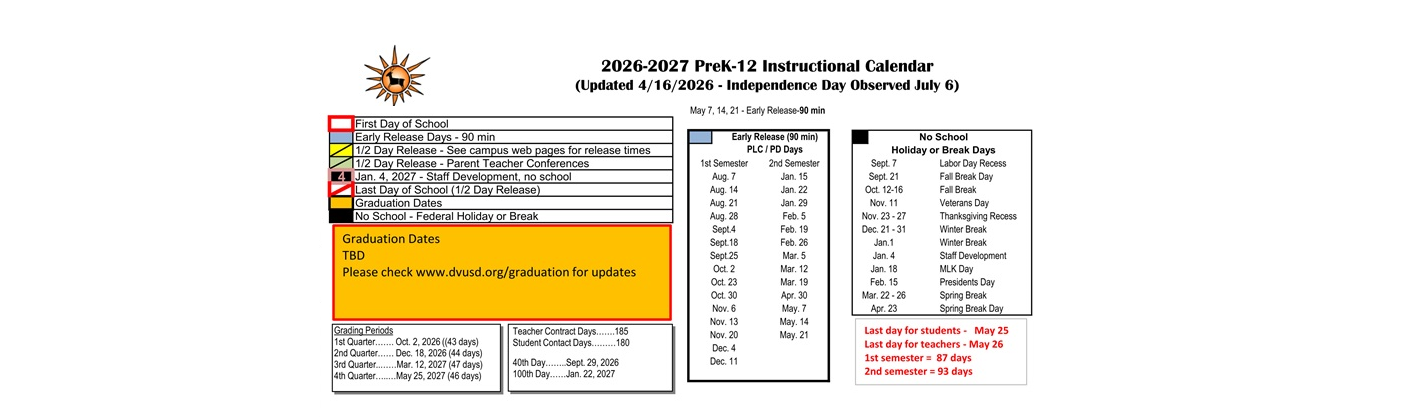 District School Academic Calendar Key for Paseo Hills Elementary