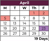 District School Academic Calendar for Margaret Keating Elementary for April 2027