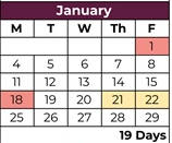 District School Academic Calendar for Margaret Keating Elementary for January 2027