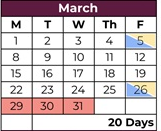 District School Academic Calendar for Margaret Keating Elementary for March 2027