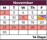 District School Academic Calendar for Margaret Keating Elementary for November 2026