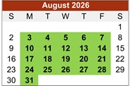 District School Academic Calendar for Bell Elementary for August 2026