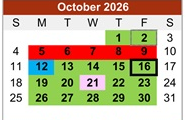District School Academic Calendar for Bell Elementary for October 2026