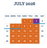 District School Academic Calendar for Connections Academy for July 2026