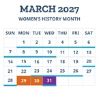 District School Academic Calendar for Connections Academy for March 2027