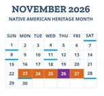 District School Academic Calendar for Connections Academy for November 2026