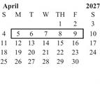 District School Academic Calendar for Horizon School for April 2027