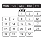 District School Academic Calendar for Glazer Elementary School for July 2026