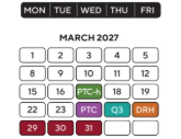 District School Academic Calendar for Glazer Elementary School for March 2027