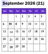District School Academic Calendar for Dinuba Independent Study for September 2026