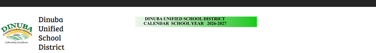 District School Academic Calendar for Dinuba Independent Study