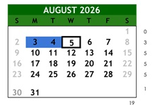 District School Academic Calendar for Gretchen Higgins Elementary for August 2026