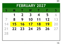 District School Academic Calendar for Gretchen Higgins Elementary for February 2027