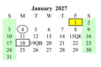 District School Academic Calendar for Myton School for January 2027