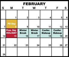 District School Academic Calendar for Duluth Excell Targeted Services for February 2027