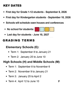 District School Academic Calendar Legend for Duluth Excell Targeted Services