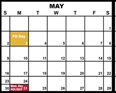 District School Academic Calendar for Duluth Excell Targeted Services for May 2027