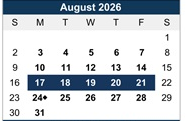 District School Academic Calendar for Burton Elementary for August 2026
