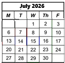 District School Academic Calendar for Highland Terrace Elem Sch for July 2026