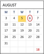 District School Academic Calendar for Escuela Popular Accelerated Family Learning for August 2026