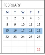 District School Academic Calendar for Escuela Popular Accelerated Family Learning for February 2027