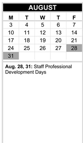 District School Academic Calendar for Beverly Elementary for August 2026