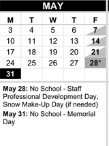 District School Academic Calendar for Beverly Elementary for May 2027