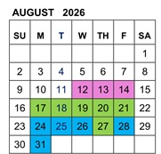 District School Academic Calendar for Cleminson Elementary for August 2026