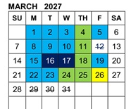 District School Academic Calendar for Cleminson Elementary for March 2027