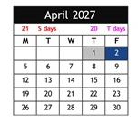 District School Academic Calendar for El Rancho High for April 2027