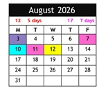 District School Academic Calendar for El Rancho High for August 2026
