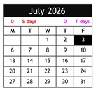 District School Academic Calendar for El Rancho High for July 2026