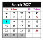 District School Academic Calendar for El Rancho High for March 2027