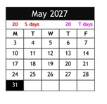 District School Academic Calendar for El Rancho High for May 2027