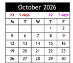 District School Academic Calendar for El Rancho High for October 2026