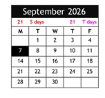 District School Academic Calendar for El Rancho High for September 2026