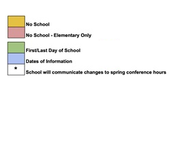District School Academic Calendar Legend for Ivan Sand Transition Program