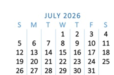 District School Academic Calendar for Beardsley Elementary School for July 2026