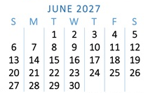 District School Academic Calendar for Beardsley Elementary School for June 2027