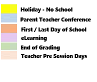 District School Academic Calendar Legend for Beardsley Elementary School