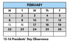 District School Academic Calendar for Capri Elementary for February 2027