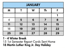 District School Academic Calendar for Capri Elementary for January 2027