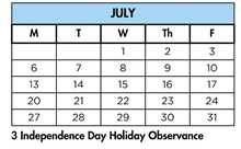 District School Academic Calendar for Capri Elementary for July 2026