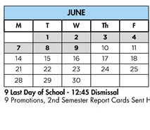 District School Academic Calendar for Capri Elementary for June 2027