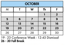 District School Academic Calendar for Capri Elementary for October 2026
