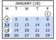 District School Academic Calendar for Lassen View Elementary for January 2027