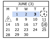 District School Academic Calendar for Lassen View Elementary for June 2027