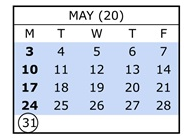 District School Academic Calendar for Lassen View Elementary for May 2027