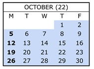 District School Academic Calendar for Lassen View Elementary for October 2026