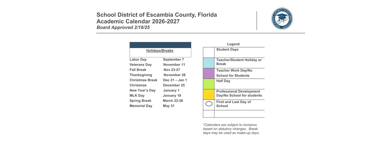 District School Academic Calendar Key for J. H. Workman Middle School